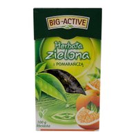 Чай зелений Big - Active Herbata Zielona з помаранчем та календулою крупнолистовий, 100 г