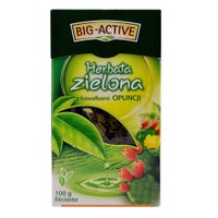Чай зелений Big - Active Herbata Zielona з опунцією та трояндою крупнолистовий, 100 г