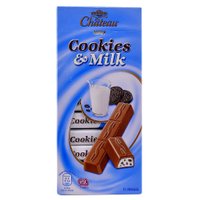 Шоколад молочний Chateau "Cookies & Milk", 200 г (11 шт. х 18,2 г)