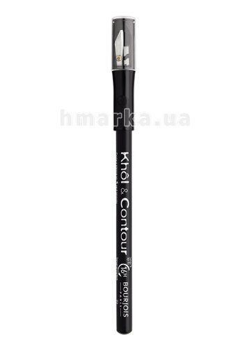 Фото Bourjois KHOL CONTOUR олівець для очей контурний NOIR EXPERT з точилкою чорний, 1,14 г № 1
