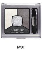 Bourjois SMOKY STORIES тени для глаз "квадро", 01-серая гамма, 3,2 г