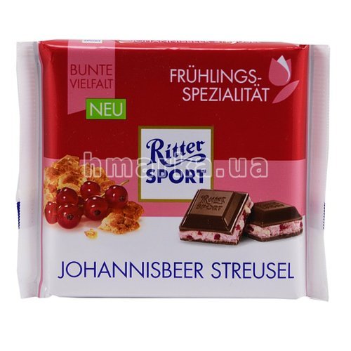 Фото Шоколад Ritter Sport "Johannisbeer Streusel", 100 г № 1