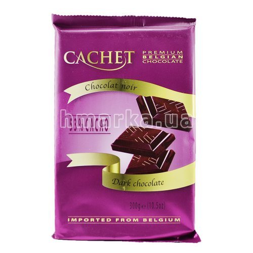 Фото Шоколад чорний CACHET "Dark Chocolate", 53 % кaкao, 300 г № 1